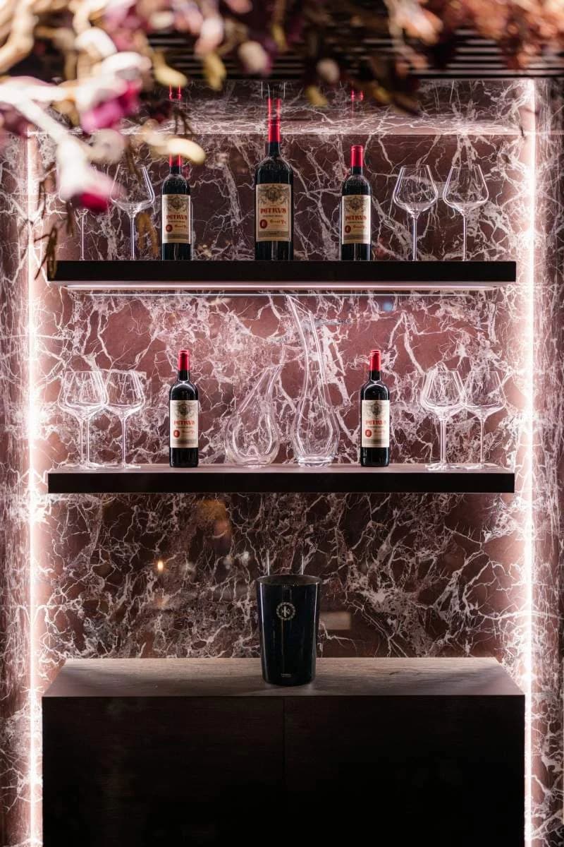 Wine display at Le Bottleneck